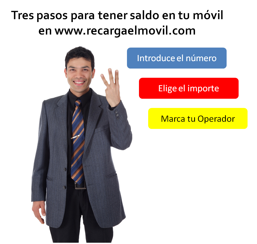 Tres pasos para tener saldo en tu móvil en www.recargaelmovil.com