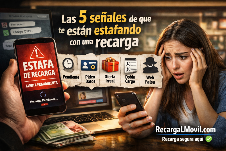 Las 5 señales de que te están estafando con una recarga (y cómo evitarlo)